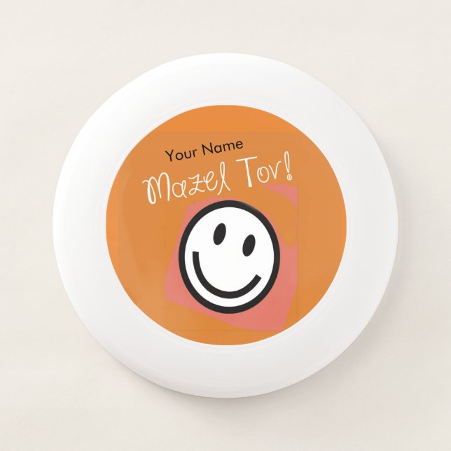 Bar Mitzvah Party Favor-Mazel Tov Frisbee (Front)