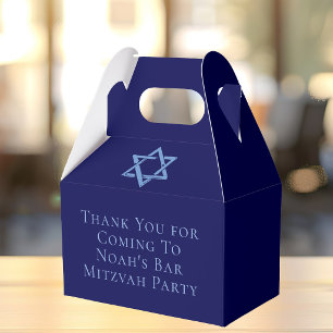 Bar Mitzvah Party Royal Blue Star of David Favor Boxes