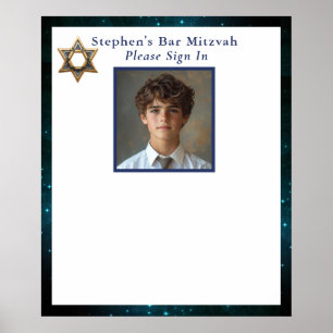 Bar Mitzvah Photo Sign in Board