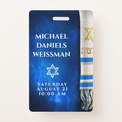 Bar Mitzvah Prayer Shawl  Badge