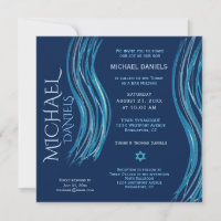Bar Mitzvah Prayer Shawl Invitation