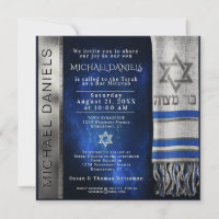 Bar Mitzvah Prayer Shawl Invitation