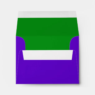 Bar Mitzvah Purple and Green on Any Color Envelope