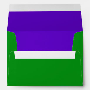 Bar Mitzvah Purple and Green on Any Color Envelope