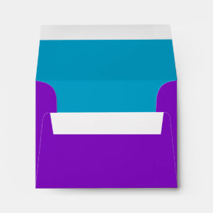 Bar Mitzvah Purple and Turquoise on Any Color Envelope