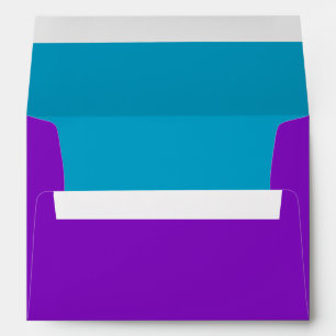 Bar Mitzvah Purple and Turquoise on Any Color Envelope