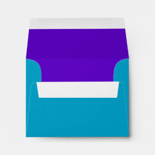 Bar Mitzvah Purple and Turquoise on Any Color Envelope