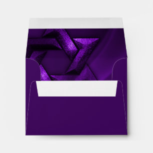 Bar Mitzvah Purple Star of David Envelope