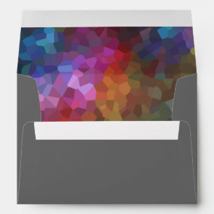 Bar Mitzvah Red Purple Blue Gray Abstract Design Envelope