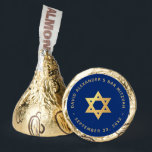 Bar Mitzvah Royal Blue Faux Gold Star of David Hershey®'s Kisses®<br><div class="desc">A simple but elegant blue and gold religious design with a faux gold foil star of David in its center, appropriate for a Jewish boy's bar mitzvah. Around the star, there is arched text in golden caps: in the upper part, the name and the occasion, in the lower part, the...</div>