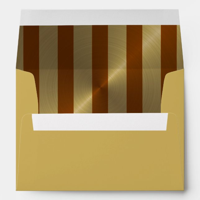 Bar Mitzvah Rust and Gold Stripe Star of David Envelope (Back (Bottom))