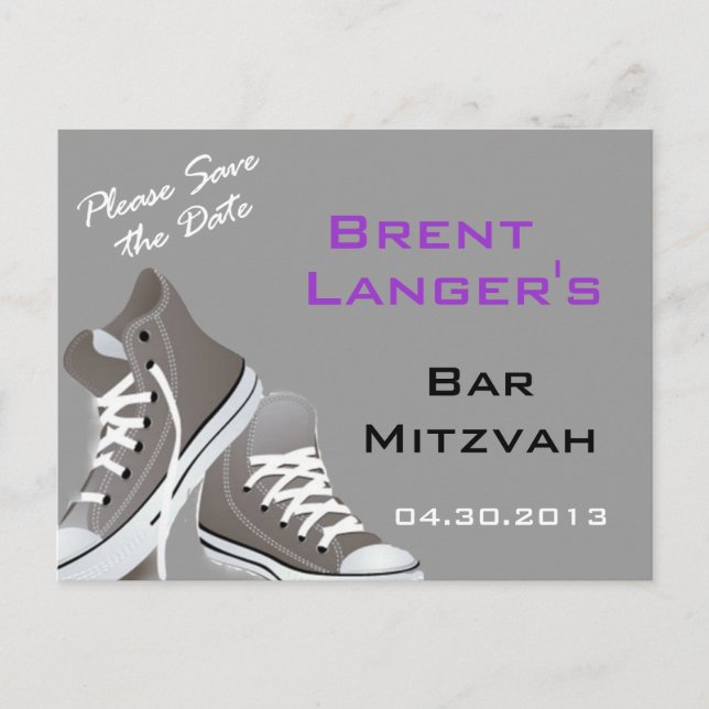 Bar Mitzvah Shoes Postcard (Front)