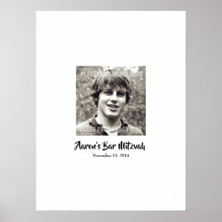 Bar Mitzvah Sign In Party Board Poster