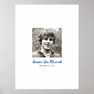 Bar Mitzvah Sign In Party Board Poster