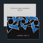 Bar Mitzvah Silver Blue Black Star of David RSVP Card<br><div class="desc">Designed by Carrie Fink.  Printed and shipped by Zazzle or their partners.</div>