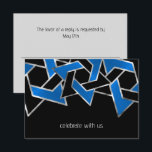 Bar Mitzvah Silver Blue Black Star of David RSVP Card<br><div class="desc">Bar Mitzvah Silver Blue Black Star of David
Bar Mitzvah and Bat Mitzvah invitation sets designed by Umua. Printed and shipped by Zazzle or its partners.</div>