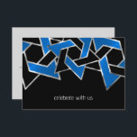 Bar Mitzvah Silver Blue Black Star of David RSVP Card<br><div class="desc">Bar Mitzvah Silver Blue Black Star of David
Bar Mitzvah and Bat Mitzvah invitation sets designed by Umua. Printed and shipped by Zazzle or its partners.</div>