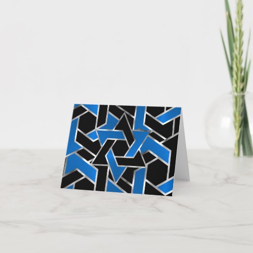Bar Mitzvah Silver Blue Black Star of David