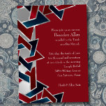 Bar Mitzvah Silver Navy Blue Red Star of David Invitation<br><div class="desc">Bar Mitzvah Silver Navy Blue Red Star of David
Bar Mitzvah and Bat Mitzvah invitation sets designed by Umua. Printed and shipped by Zazzle or its partners.</div>