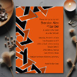 Bar Mitzvah Silver Orange Black Star of David Invitation<br><div class="desc">Bar Mitzvah Silver Orange Black Star of David
Bar Mitzvah and Bat Mitzvah invitation sets designed by Umua. Printed and shipped by Zazzle or its partners.</div>