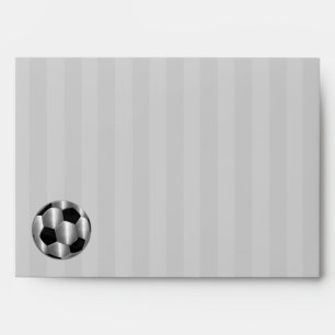 Bar Mitzvah Silver Soccer Balls Envelope