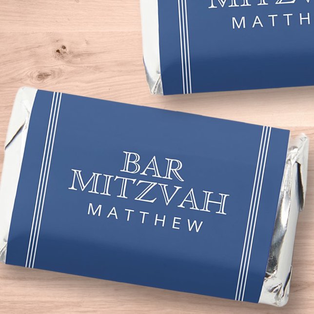 Bar Mitzvah Simple Modern Elegant  Hershey's Miniatures (Creator Uploaded)