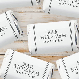 Bar Mitzvah Simple Modern Elegant Hershey's Miniatures