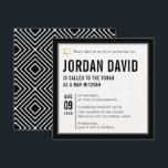 BAR MITZVAH simple modern typography black white Invitation<br><div class="desc">by kat massard >>> kat@simplysweetPAPERIE.com <<< CONTACT ME for custom wording or to add any lines in Hebrew Love the design, but would like to see some changes - another color scheme, product, add a photo or adapted for a different occasion - no worries simply contact me - I am...</div>