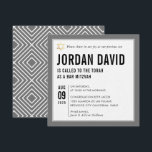 BAR MITZVAH simple modern typography gray grey Invitation<br><div class="desc">by kat massard >>> kat@simplysweetPAPERIE.com <<< CONTACT ME for custom wording or to add any lines in Hebrew Love the design, but would like to see some changes - another color scheme, product, add a photo or adapted for a different occasion - no worries simply contact me - I am...</div>