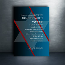 Bar Mitzvah Simple Modern You Choose Colors