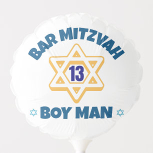 Bar Mitzvah Star of David Balloon