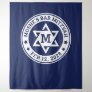 Bar mitzvah Star of David blue any color monogram Tapestry