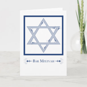 bar mitzvah (star of david elegance) card