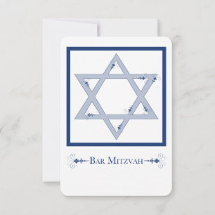 bar mitzvah (star of david elegance) invitation