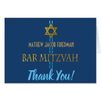 Bar Mitzvah Star of David Thank You