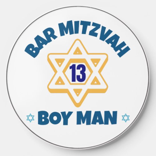 Bar Mitzvah Star of David  Wireless Charger