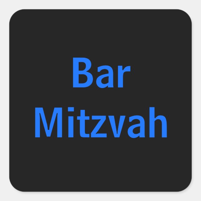 Bar Mitzvah stickers (Front)