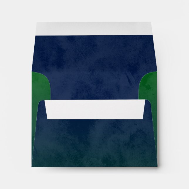 Bar Mitzvah Stylish Green Star of David Ombre Envelope (Back (Bottom))