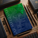 Bar Mitzvah Stylish Green Star of David Ombre Invitation<br><div class="desc">Bar Mitzvah and Bat Mitzvah invitation sets designed by Umua. Printed and shipped by Zazzle or its partners.</div>