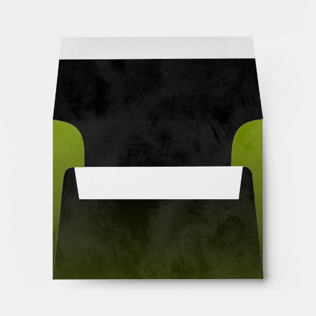 Bar Mitzvah Stylish Lime Green Star of David Ombre Envelope (Back (Bottom))