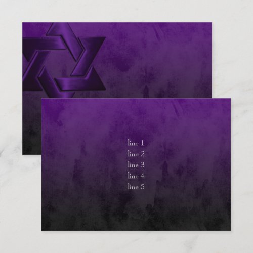 Bar Mitzvah Stylish Purple Star of David Ombre Card