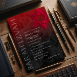 Bar Mitzvah Stylish Red Star of David Ombre Invitation<br><div class="desc">Bar Mitzvah and Bat Mitzvah invitation sets designed by Umua. Printed and shipped by Zazzle or its partners.</div>