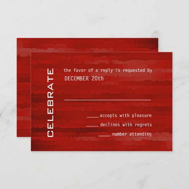 Bar Mitzvah Techno Streaks Invitation RSVP (Front/Back)