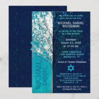 Bar Mitzvah Tree of Life w/ Stars Invitation