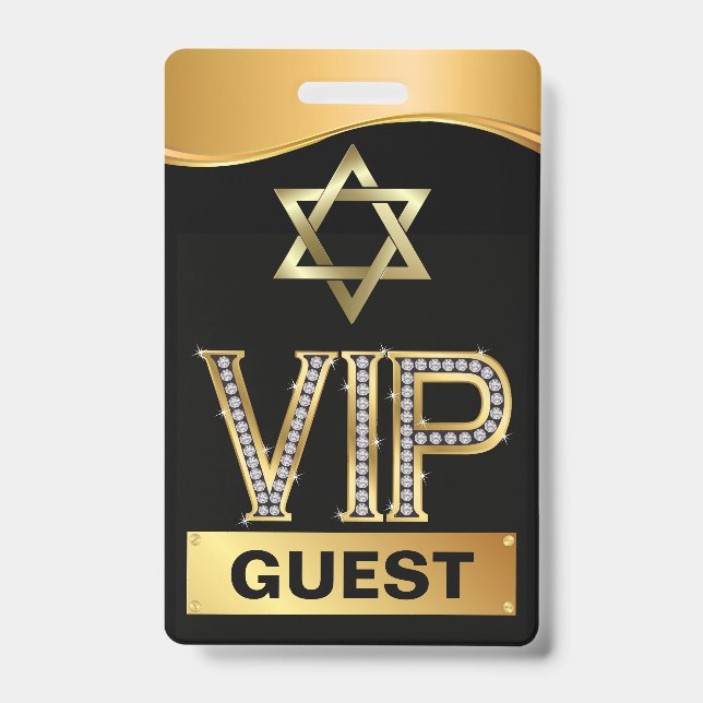 Bar Mitzvah VIP Lanyard BADGE (Front)