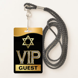 Bar Mitzvah VIP Lanyard BADGE - See Back