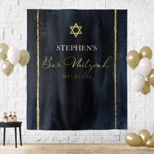 Bar Mitzvah Watercolor Backdrops   Abstract Blue