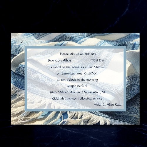 Bar Mitzvah Watercolor Tallit 4