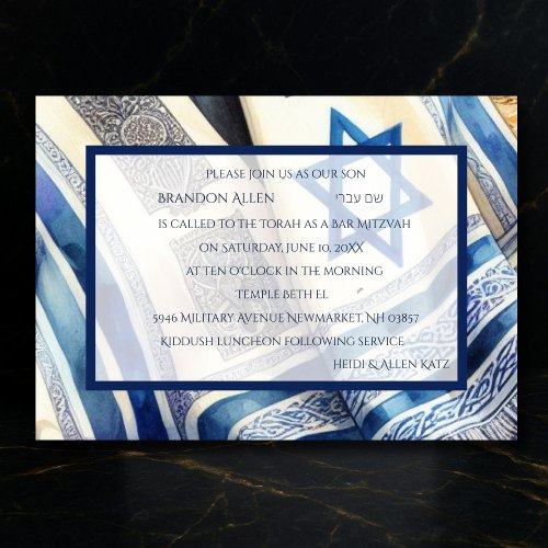 Bar Mitzvah Watercolor Tallit
