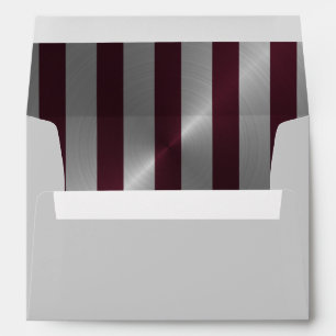 Bar Mitzvah Wine and Silver Stripe Envelope
